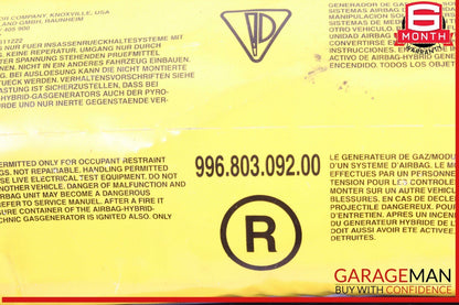 97-05 Porsche Boxster 986 911 996 Front Right Passenger Side Door Airbag Air Bag