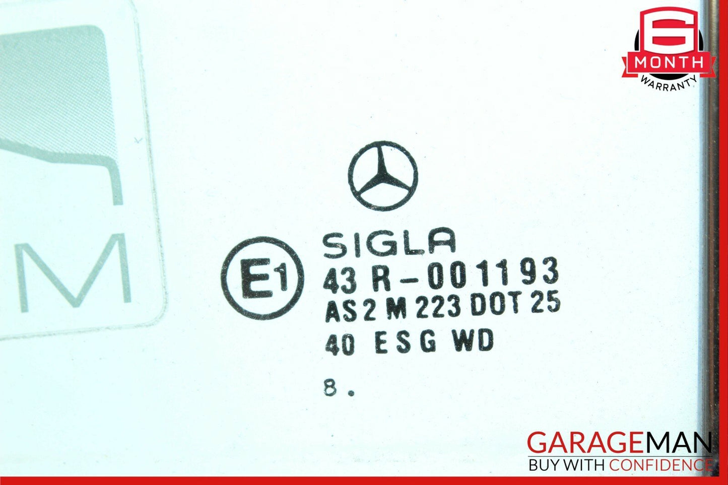 97-04 Mercedes R170 SLK230 SLK320 Rear Right Side Quarter Window Glass Assembly