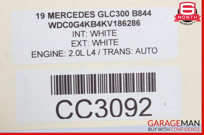 16-22 Mercedes X253 GLC300 Front Right Passenger Side Bottom Lower Seat Cushion