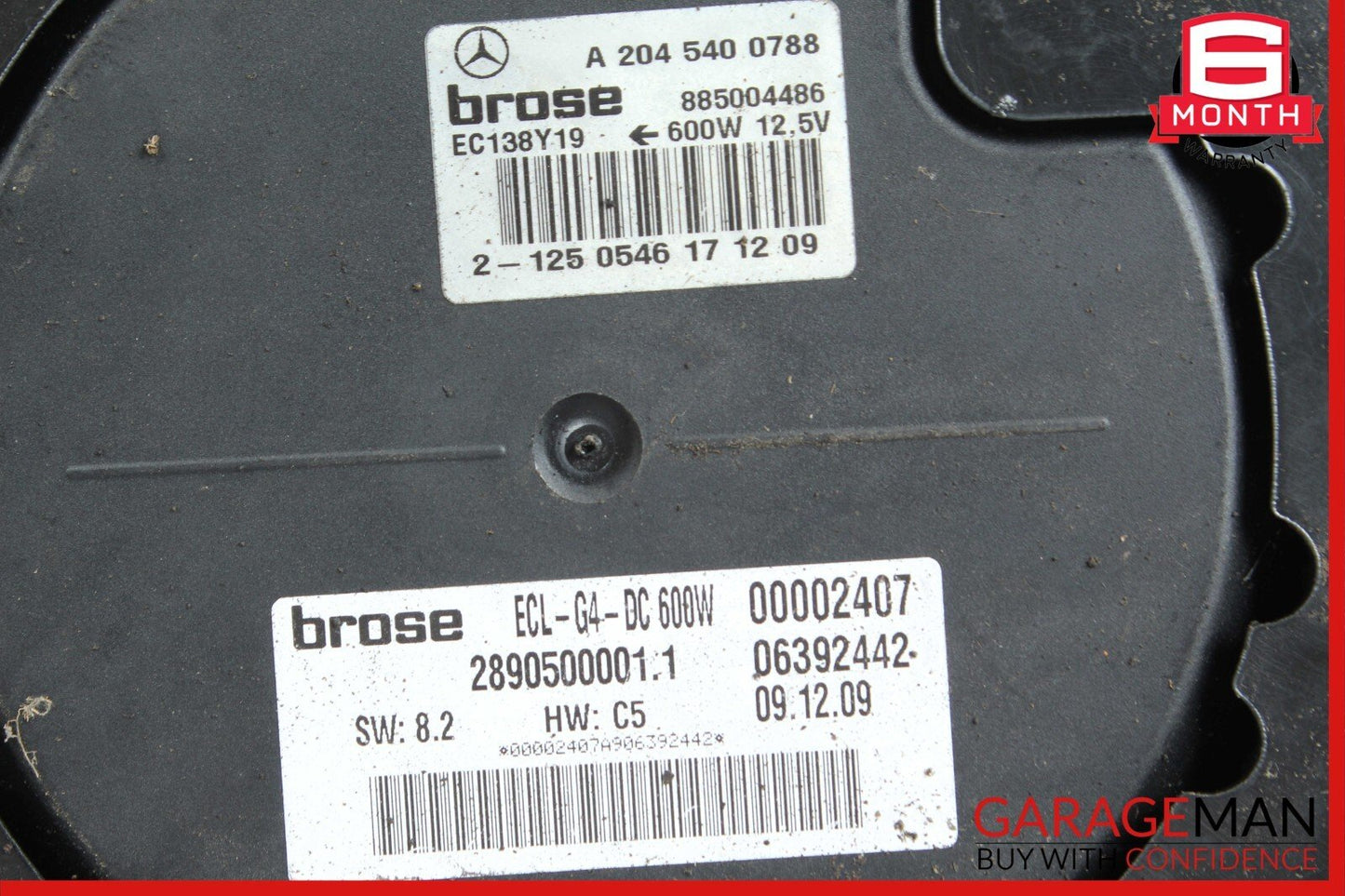08-14 Mercedes W212 E350 C250 C300 Engine Radiator Cooling Fan Motor Assembly