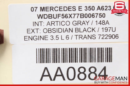 03-09 Mercedes W211 E350 E55 AMG Rear Left Side Exterior Door Handle Assembly