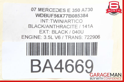 05-12 Mercedes W211 E350 Fuel Injector Rail Engine Frame Rack 272070099 OEM