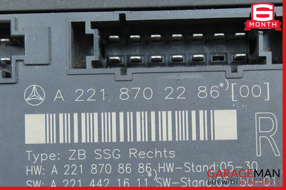 07-09 Mercedes W221 S550 Front Right Passenger Side Under Seat Control Module