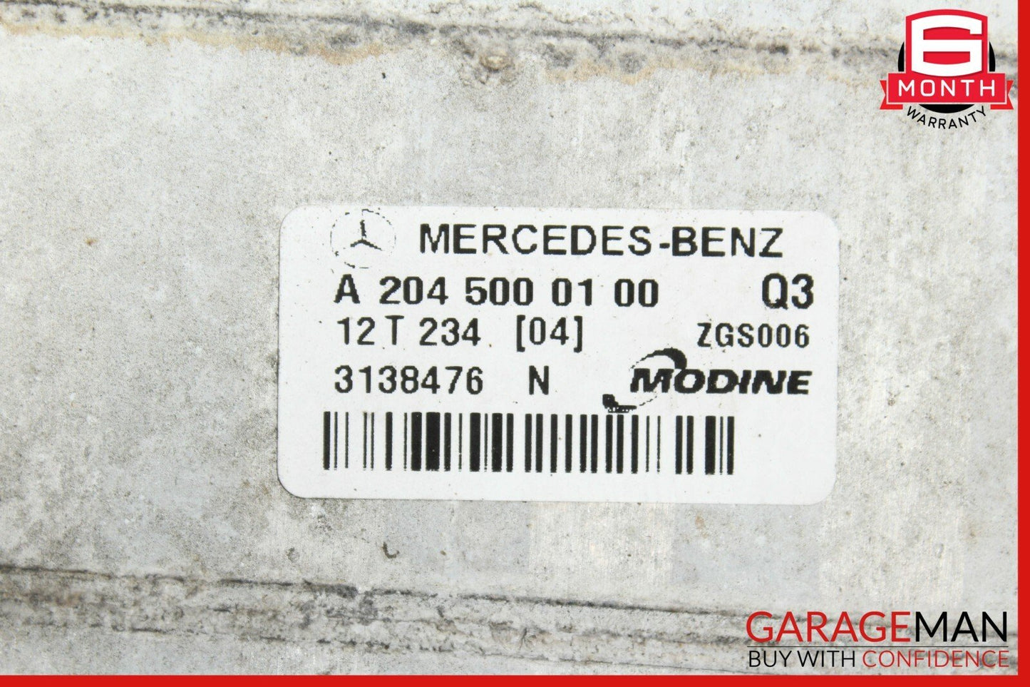 12-15 Mercedes W204 C250 SLK250 1.8L Intercooler Air Cooler Radiator OEM