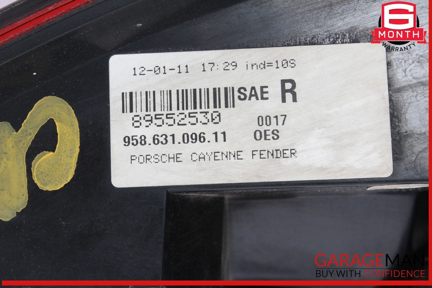 11-14 Porsche Cayenne 958 Rear Right Side Outer Taillight Tail Light Lamp OEM