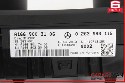 13-16 Mercedes X166 GL450 ML350 ML400 ML550 Instrument Speedometer Cluster OEM