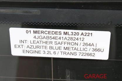 98-05 Mercedes W163 ML320 Rear Tailgate Windshield Window Glass OEM