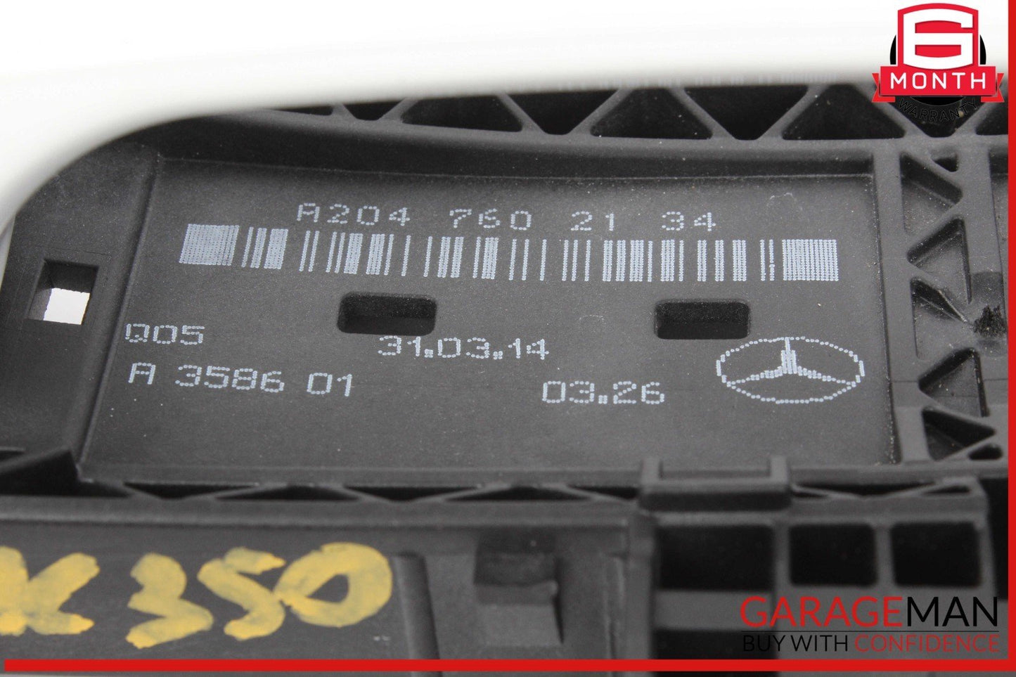 08-15 Mercedes X204 GLK350 Rear Left Driver Side Exterior Door Handle White OEM