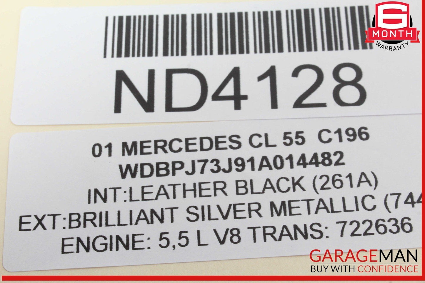 00-02 Mercedes W215 CL55 AMG Tow Alarm Control Module Unit 2158201326 OEM