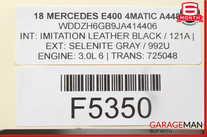 16-18 Mercedes W213 E400 Rear Right Passenger Side Door Control Module Unit OEM