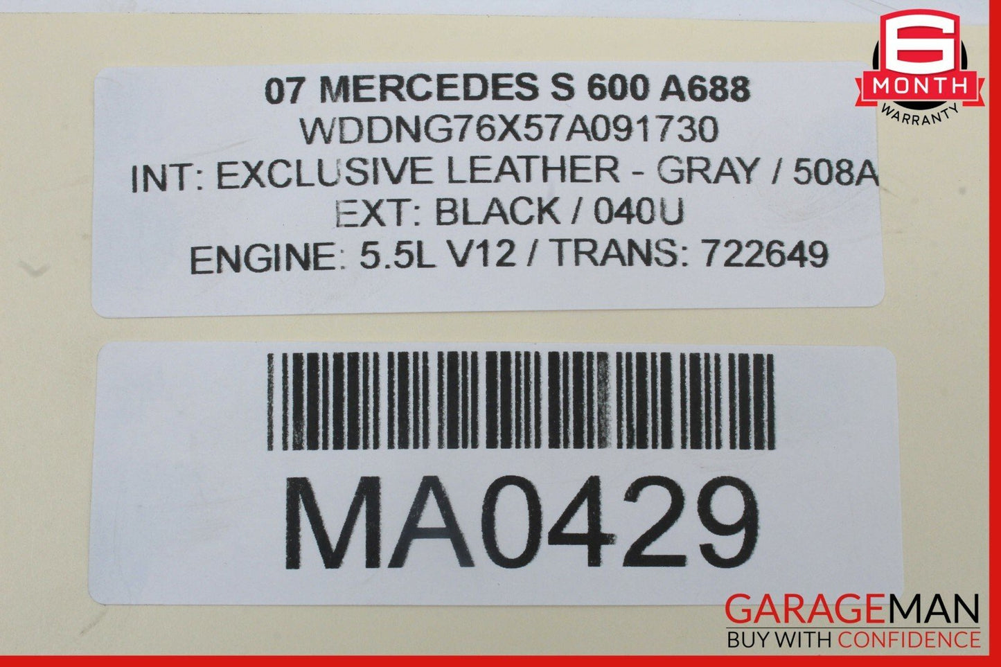 07-13 Mercedes CL600 S550 S600 Rear Diff Differential Carrier Support Bracket