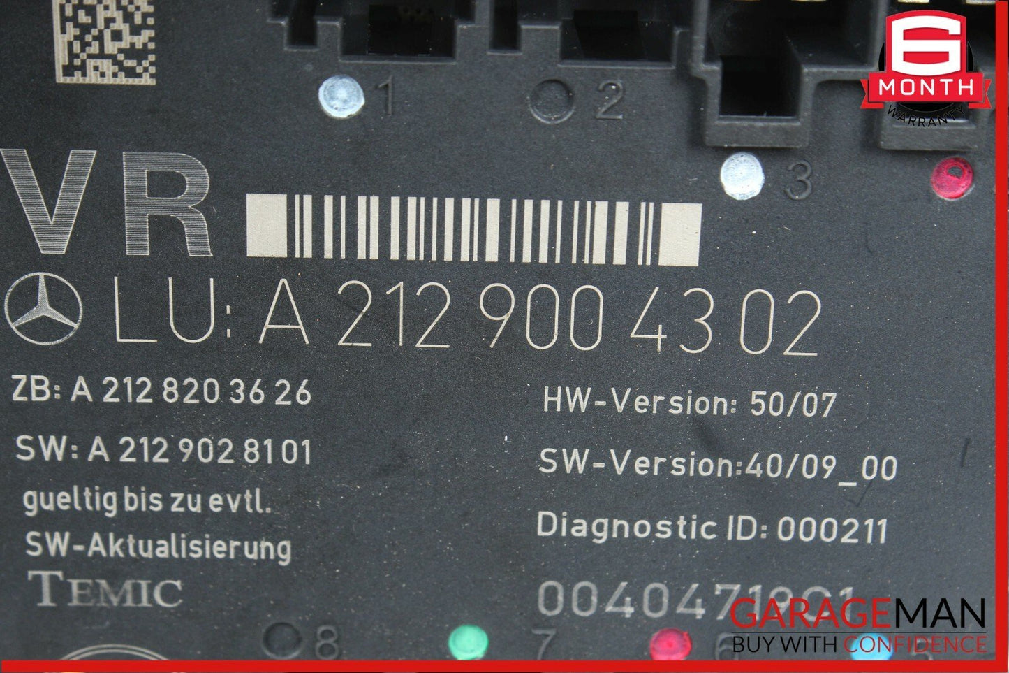 08-15 Mercedes W204 C250 C63 AMG Front Right Passenger Side Door Control Module