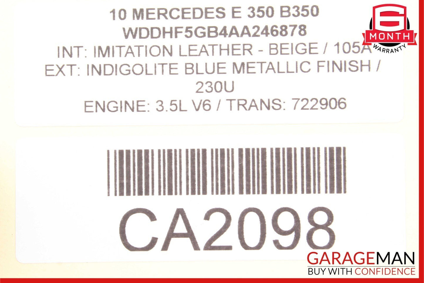 10-17 Mercedes W212 E350 C250 Roof Sun Shade Screen Roller Blind Motor OEM