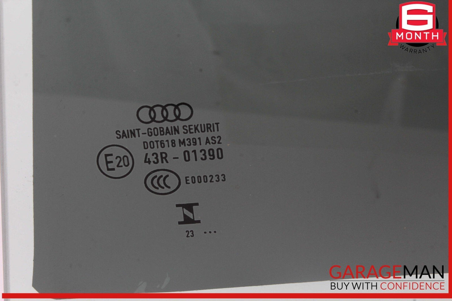 17-24 Audi A4 Rear Left Driver Side Door Window Glass 8W5845205C OEM