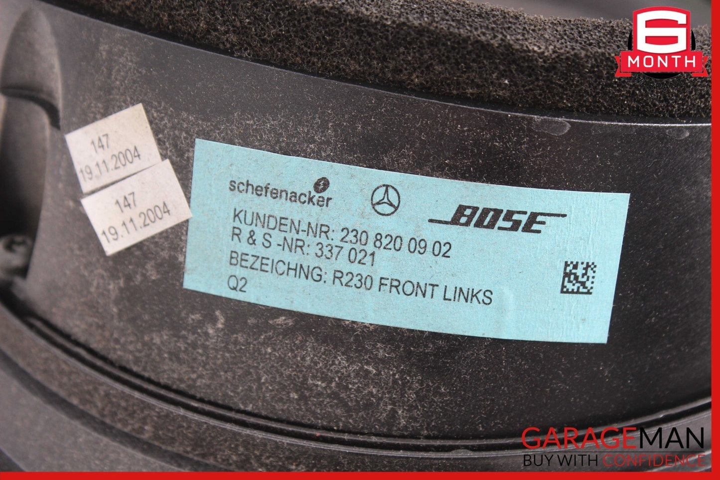 03-08 Mercedes R230 SL500 SL55 AMG Left Side Door Audio Sound Speaker Bose