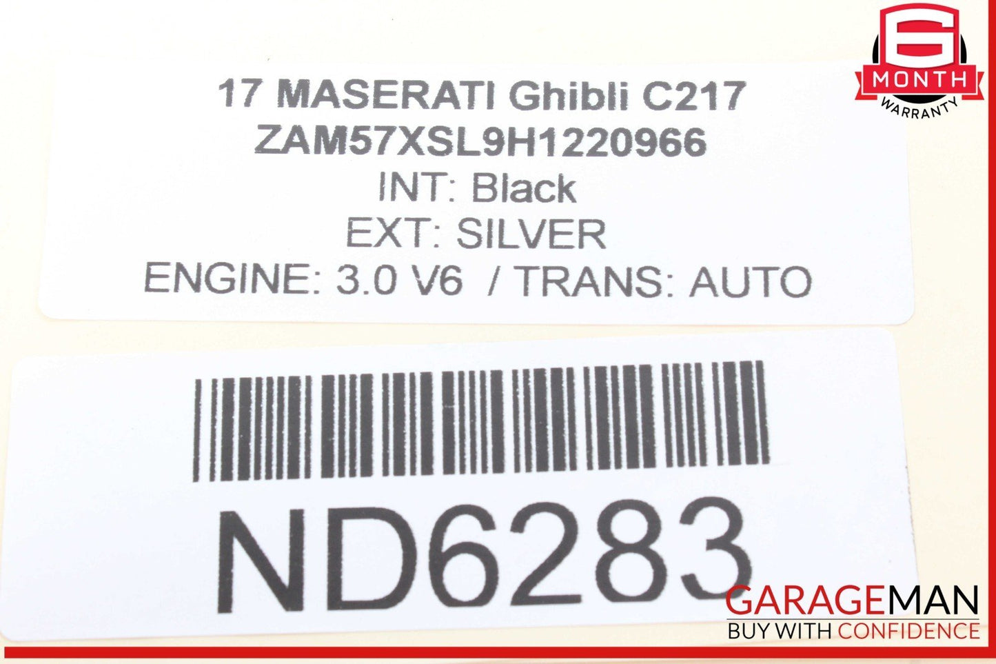 14-18 Maserati Ghibli M157 Levante M161 Engine Air Intake Filter Right Side OEM