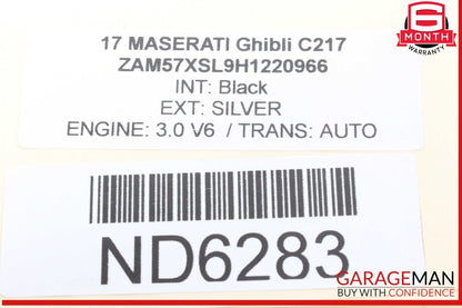 14-18 Maserati Ghibli M157 Levante M161 Engine Air Intake Filter Right Side OEM