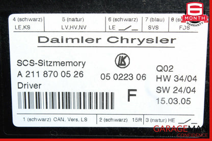 06-10 Mercedes W219 CLS500 GL550 Front Left Seat Control Controller Module OEM