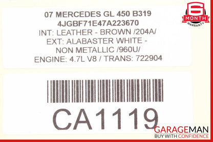 06-13 Mercedes X164 GL450 R350 ML500 Window Regulator Motor Front Right Side OEM