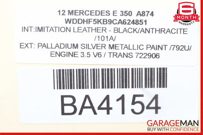 10-13 Mercedes W212 E350 Rear Right Passenger Side Door Handle Palladium Silver