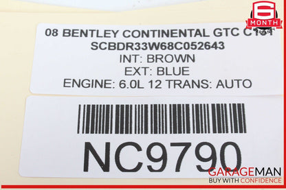 03-18 Bentley Continental GTC Speed Onboard Supply Control Module Unit OEM