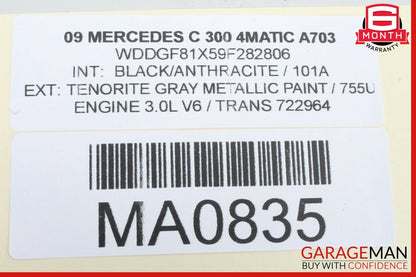 08-21 Mercedes GLA250 A220 C300 Rear Overhead Dome Light Lamp Reading Map Black
