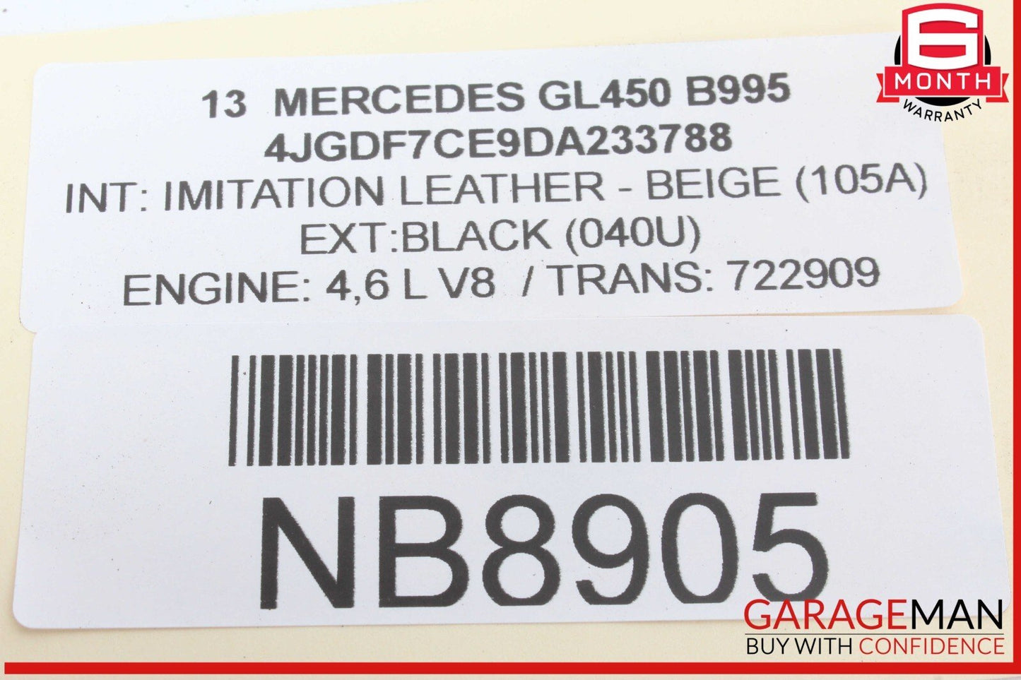13-16 Mercedes X166 GL450 GL550 Rear Park Parking Sensor PDC Set of 6 OEM