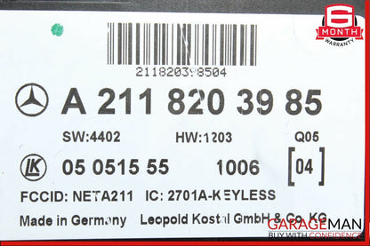 03-11 Mercedes CLS500 E320 E500 Keyless Go Entry Control Module Unit