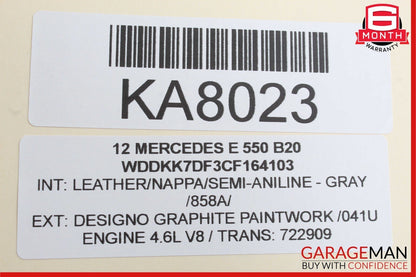 10-17 Mercedes W207 E550 Coupe Front Right Side Seatbelt Feeder Retractor OEM