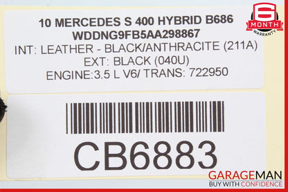 10-13 Mercedes W221 S400 S550 Rear Left Side Window Control Switch Black OEM