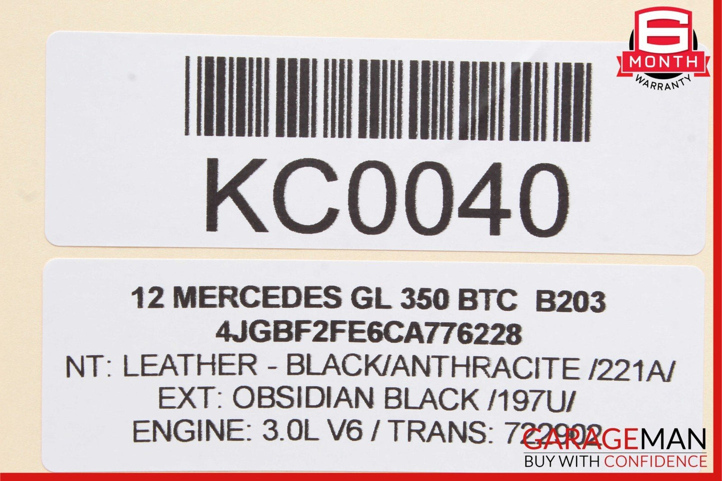 07-12 Mercedes X164 GL350 GL450 Rear Right And Left Seat Fold Control Switch OEM