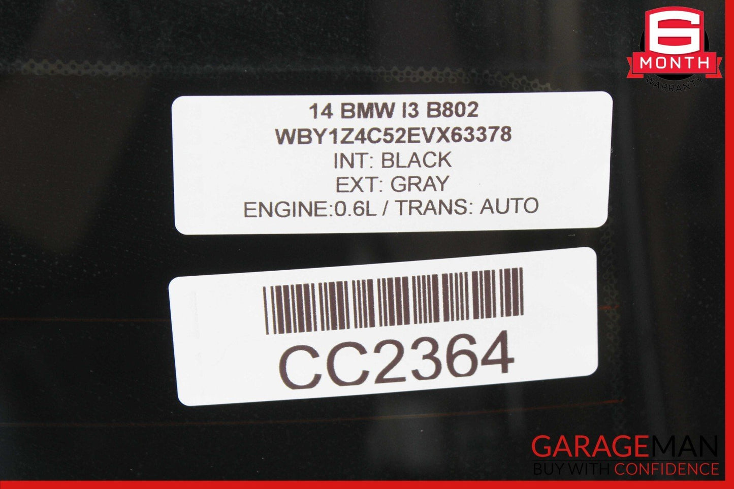 14-19 BMW i3 I01 Hybrid Hatchback Rear Back Window Glass OEM