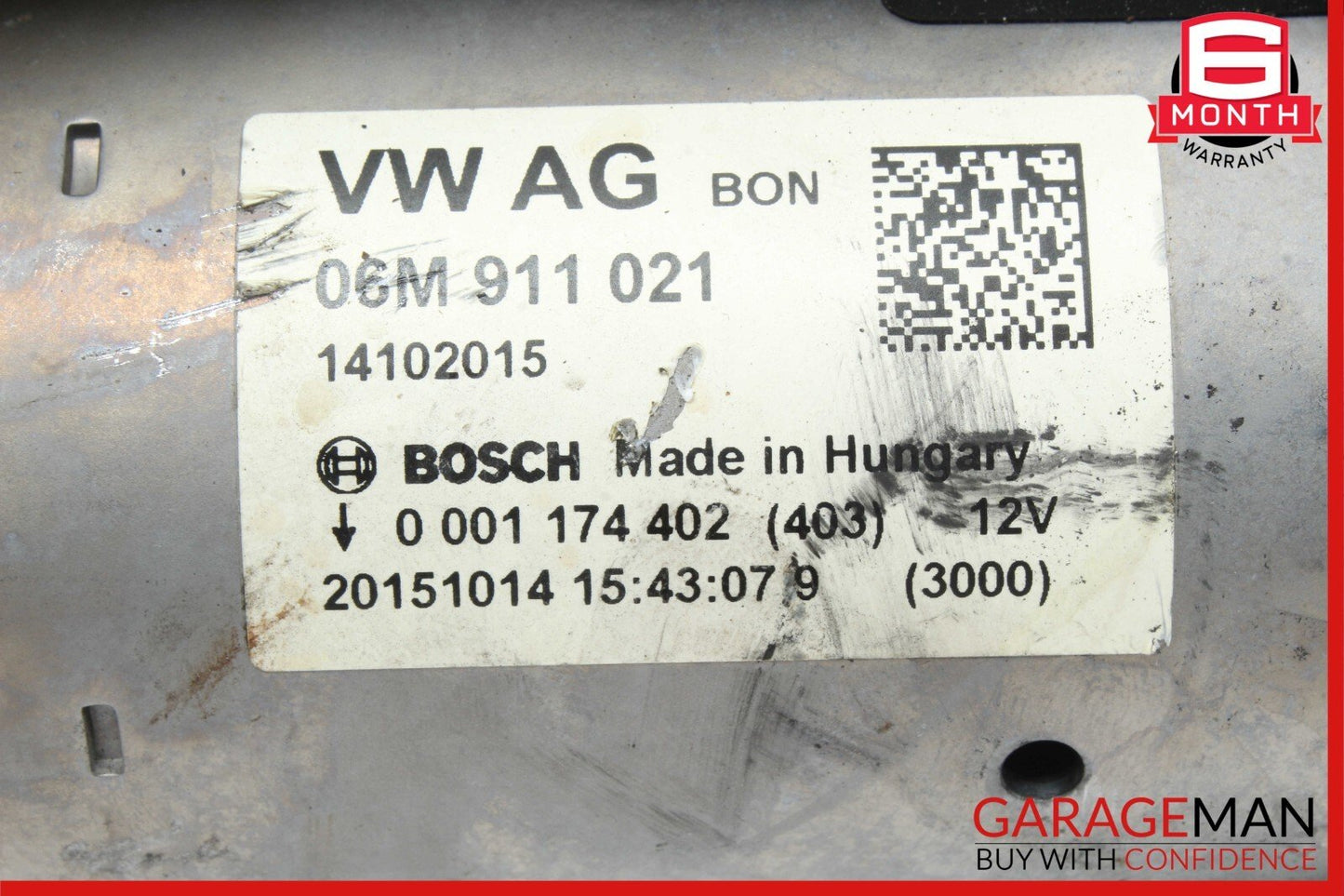 16-18 Audi A6 A7 3.0L Engine Starter Motor 06M911021 OEM