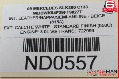 09-11 Mercedes R171 SLK300 SLK55 AMG Front Right Side Door Control Module OEM