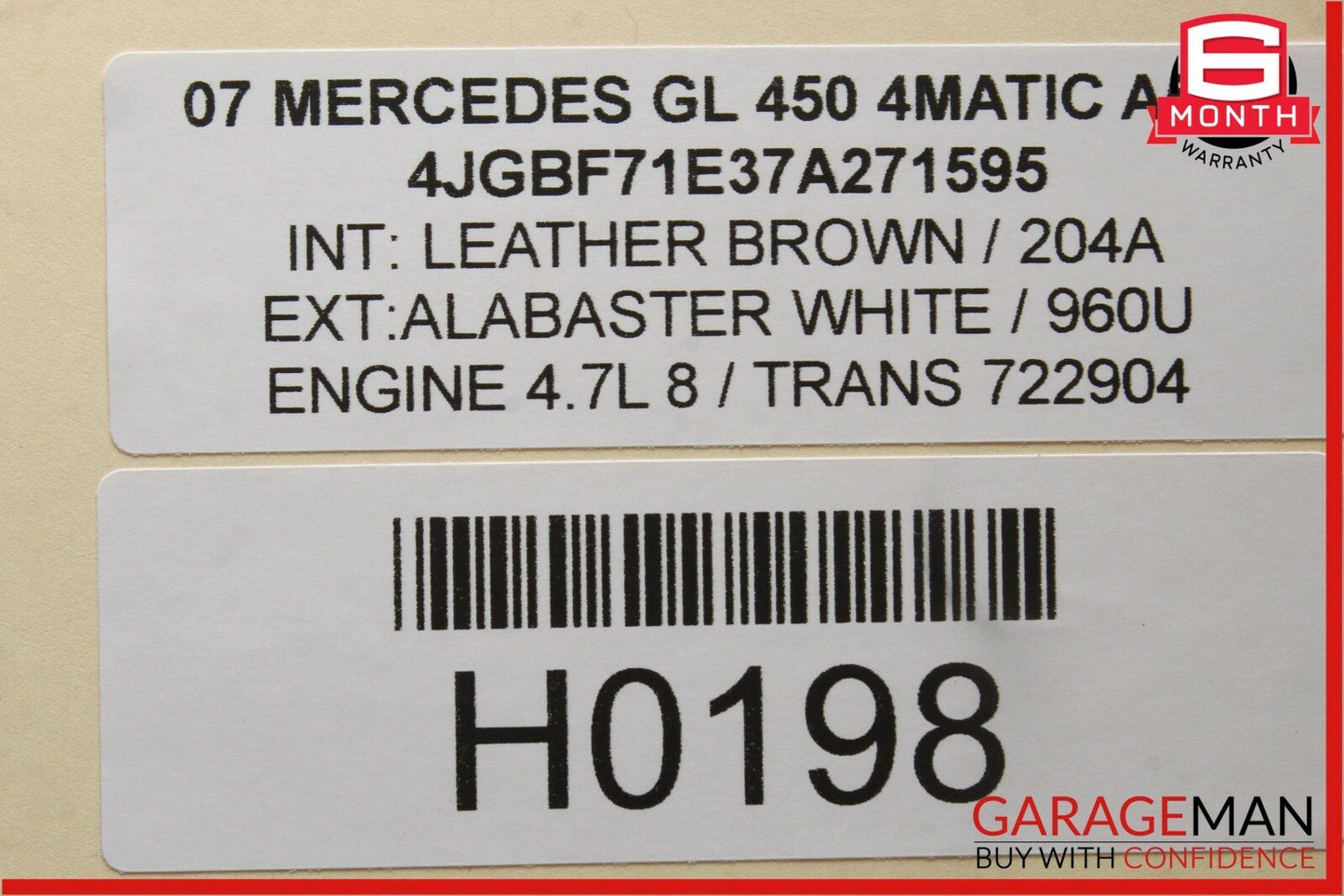 03-12 Mercedes GL450 R550 E500 Radio 6 Disk CD Changer Player 2118703889 OEM