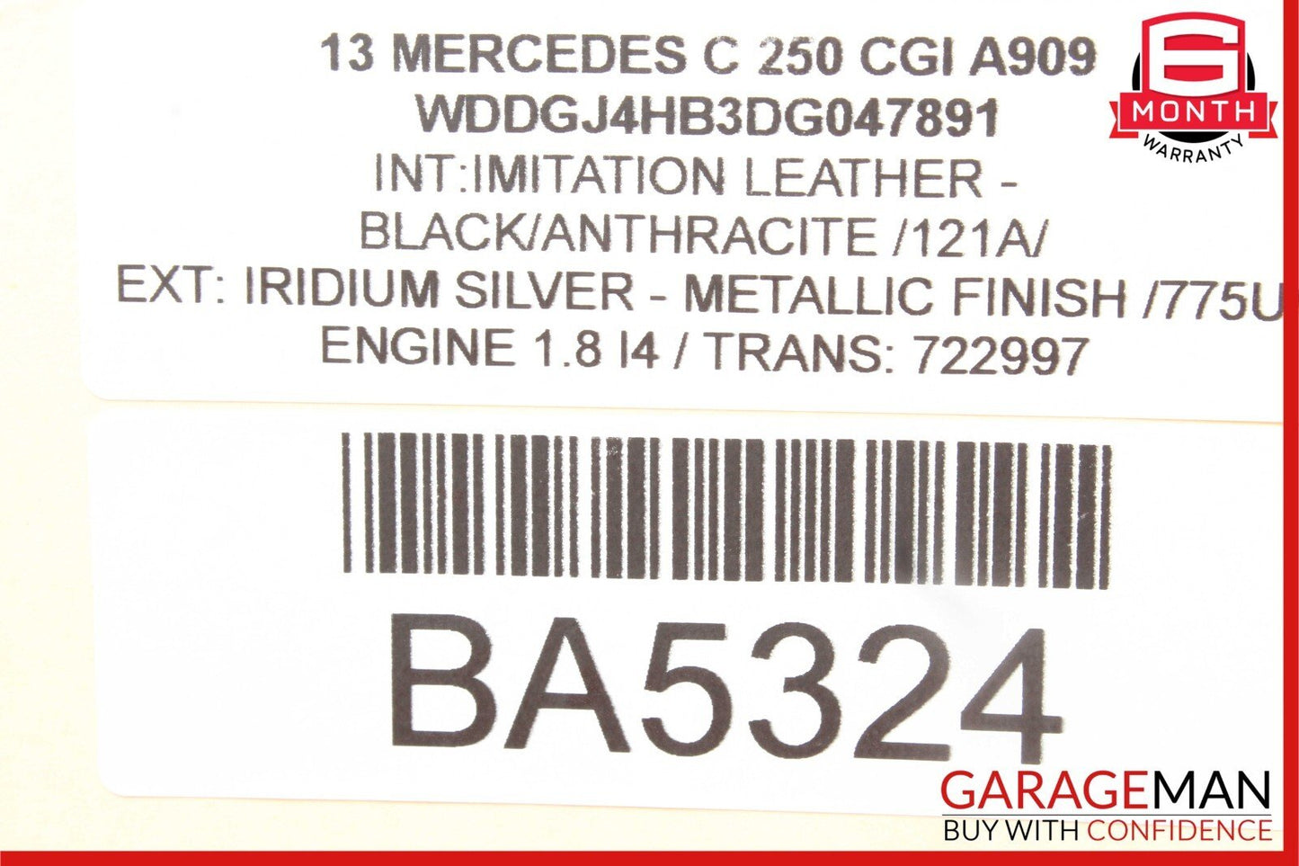 08-14 Mercedes W204 C250 Trunk Lid Latch Lock Actuator 2047500185 OEM