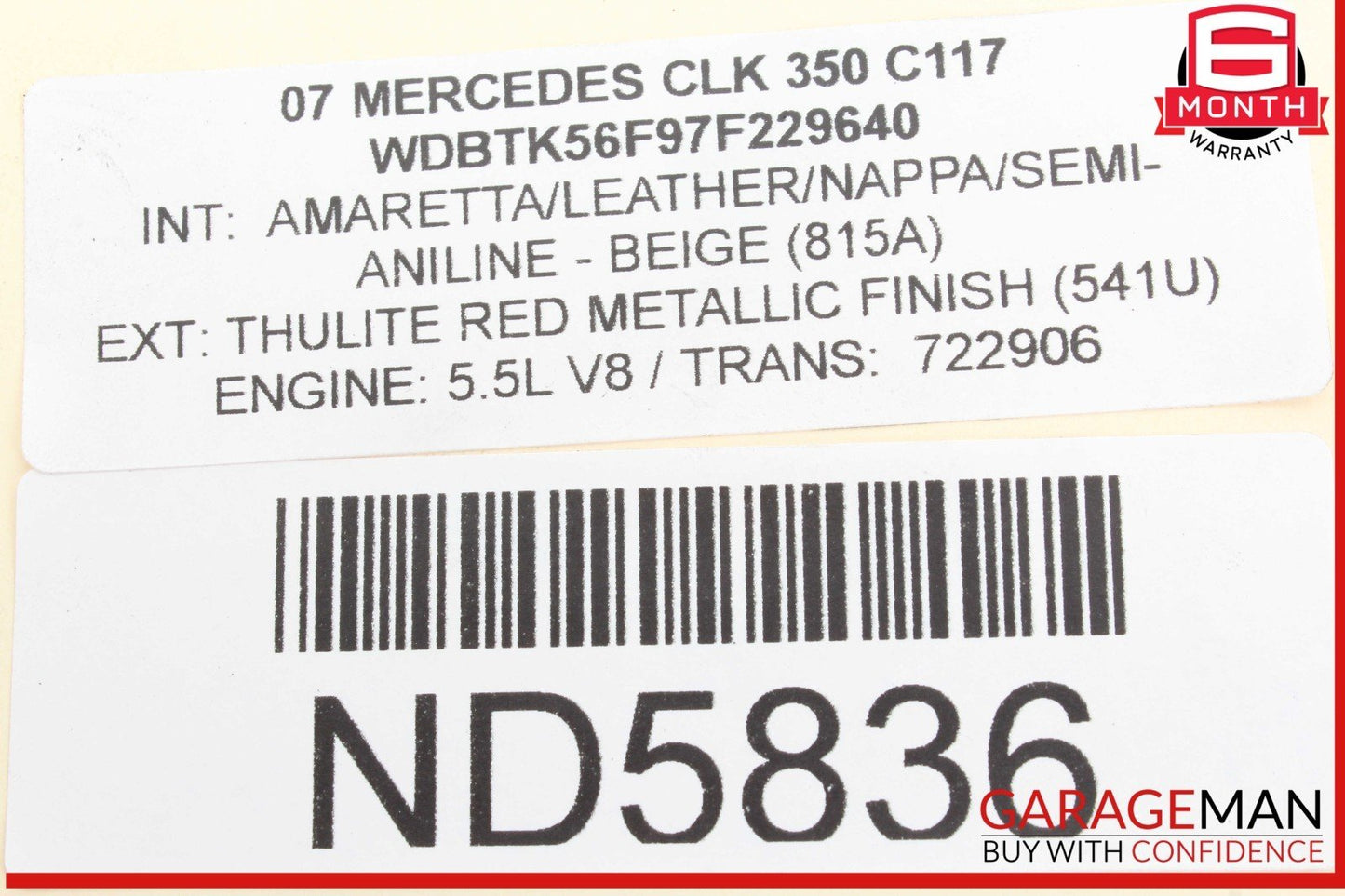 03-11 Mercedes W209 CLK350 CLK500 Bosch Engine Starter Motor 0061510501 OEM