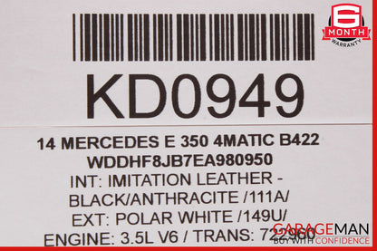 08-18 Mercedes W212 E350 C300 CLS550 Rear Right Side Door Control Module OEM
