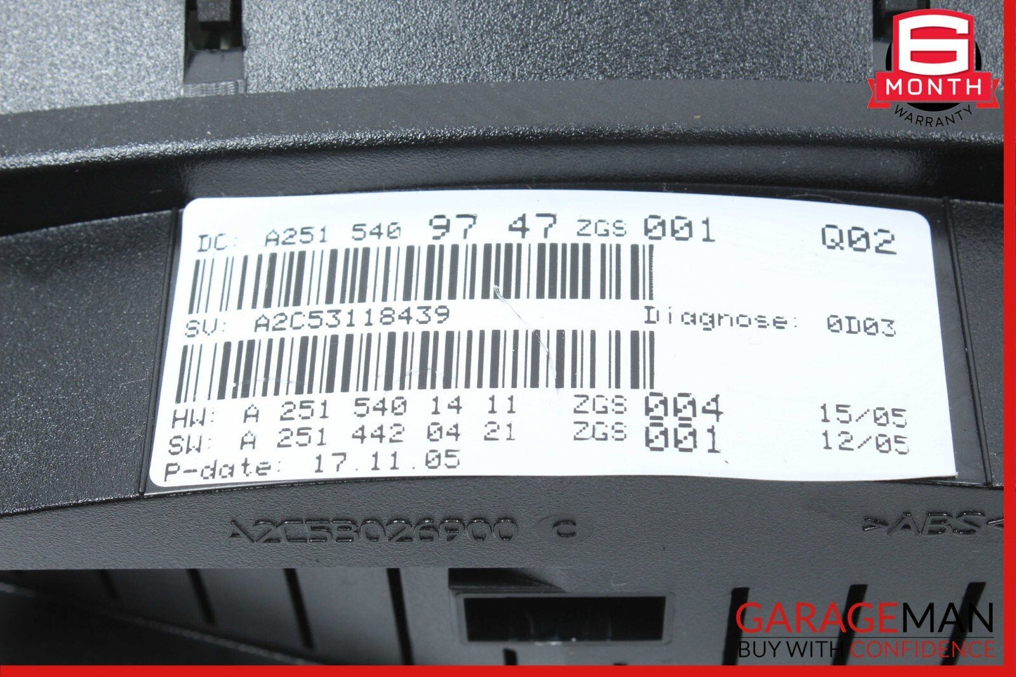 06-07 Mercedes W251 R350 R500 Speedometer Odometer Instrument Cluster Gauge OEM