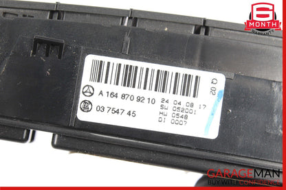 06-12 Mercedes X164 GL550 GL450 Hazard Light Control Switch Panel Module Unit