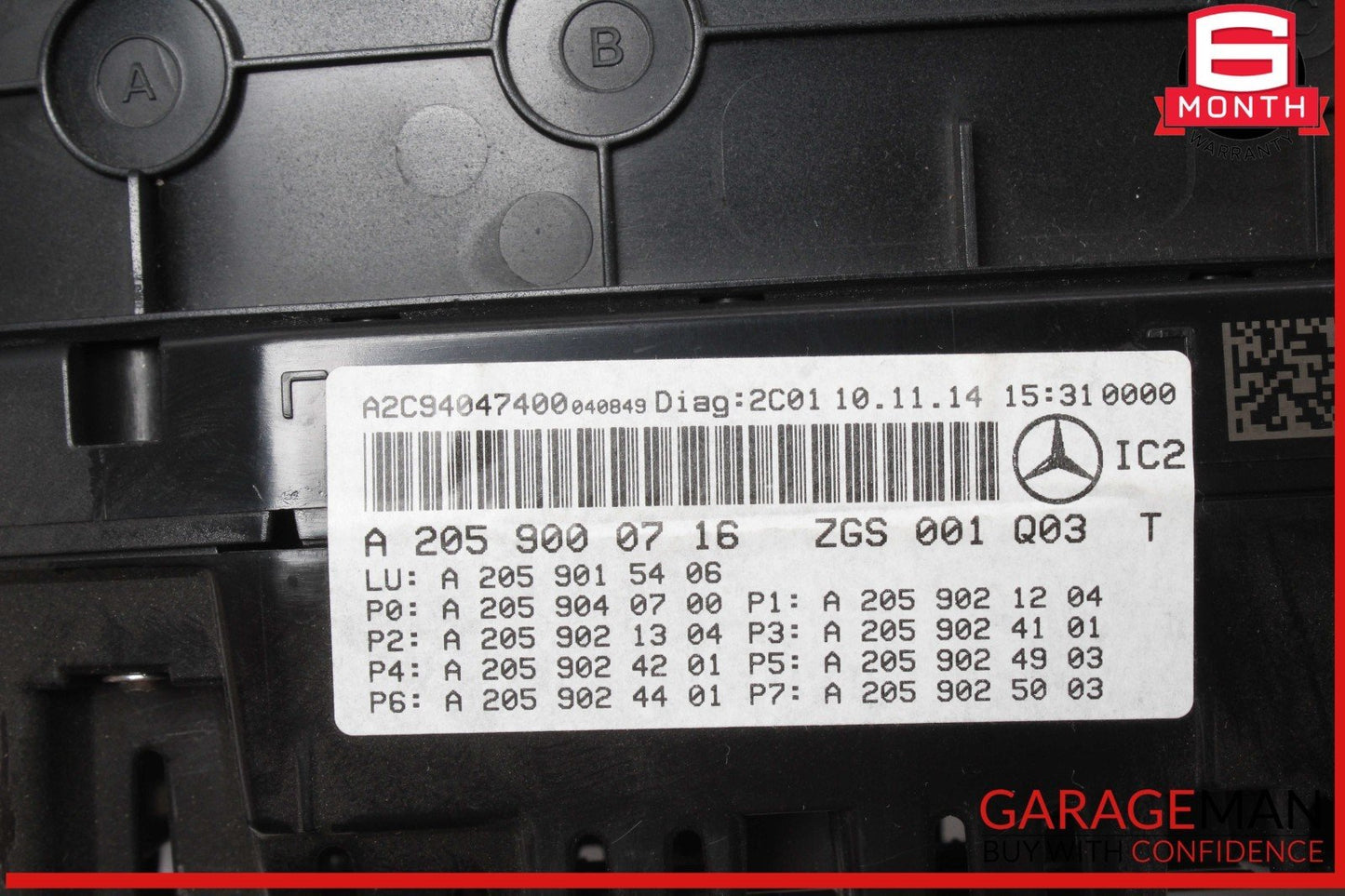 15-18 Mercedes W205 C300 Speedometer Odometer Instrument Cluster Gauge OEM