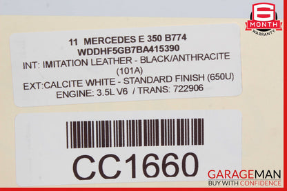 10-13 Mercedes W212 E350 Front Right Lower Bottom Seat Cushion Assembly OEM