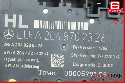 08-14 Mercedes W204 C300 C350 Rear Left Side Door Control Module 2048702326 OEM