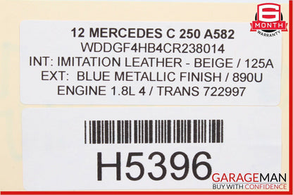 12-15 Mercedes C250 SLK250 7G Automatic Transmission Assembly 722.997 107k