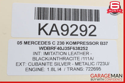 03-05 MERCEDES C230 1.8L Engine Brake Booster Vacuum Pump 2712300965 OEM