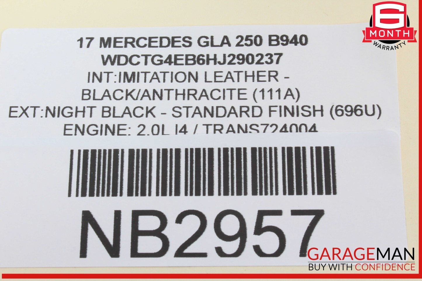 15-20 Mercedes X156 GLA250 Front Left / Front Right Side Seat Headrest Head Rest