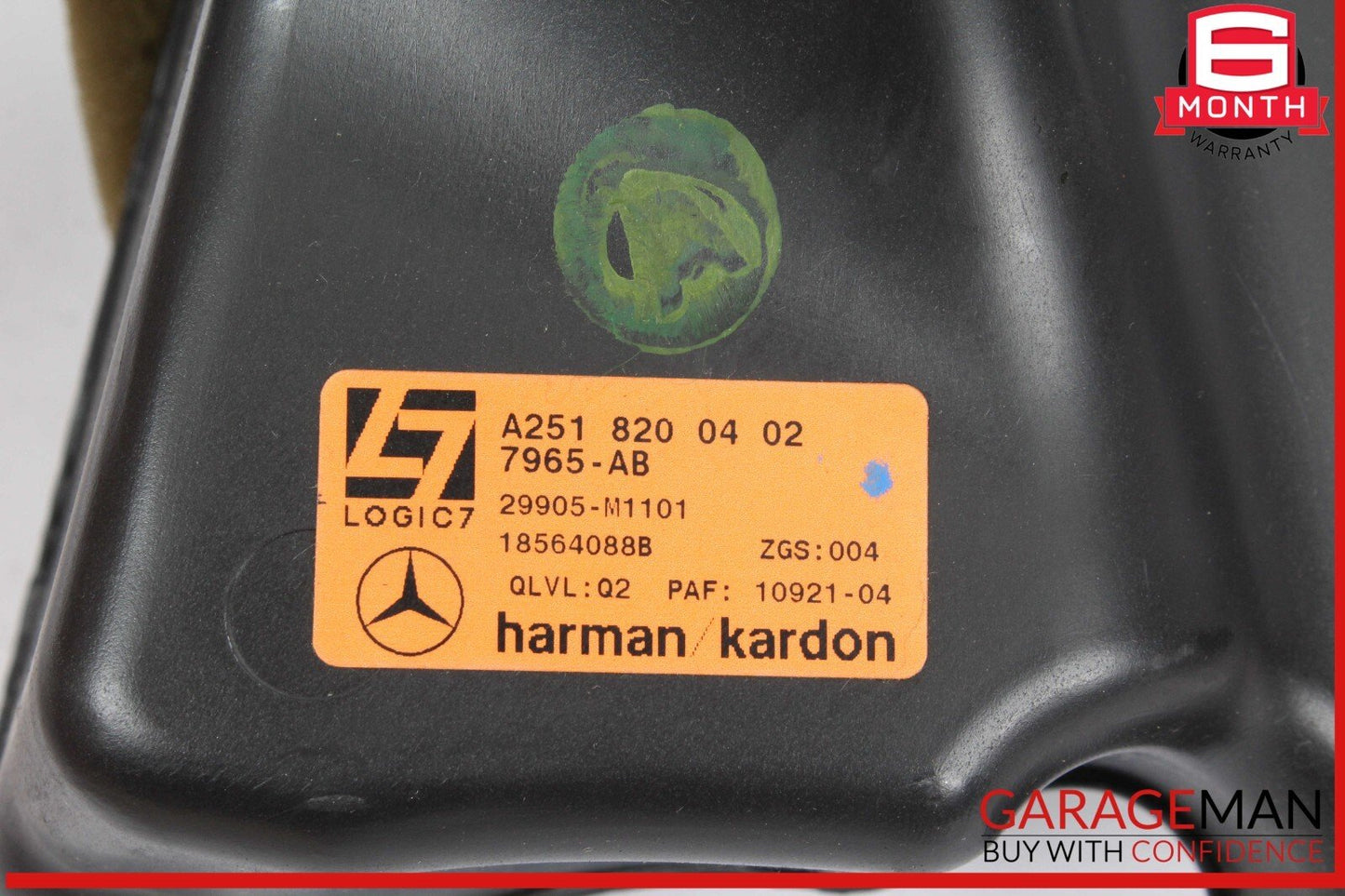 06-13 Mercedes W251 R500 4MATIC Rear Right Passenger Side Quarter Sound Speaker