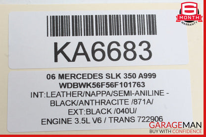 05-11 Mercedes R171 SLK350 Front Right Convertible Top Latch Catch Lock OEM