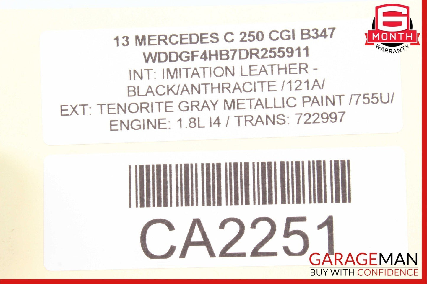 08-16 Mercedes GLK350 E350 C250 Rear Right Side Door Window Regulator Motor