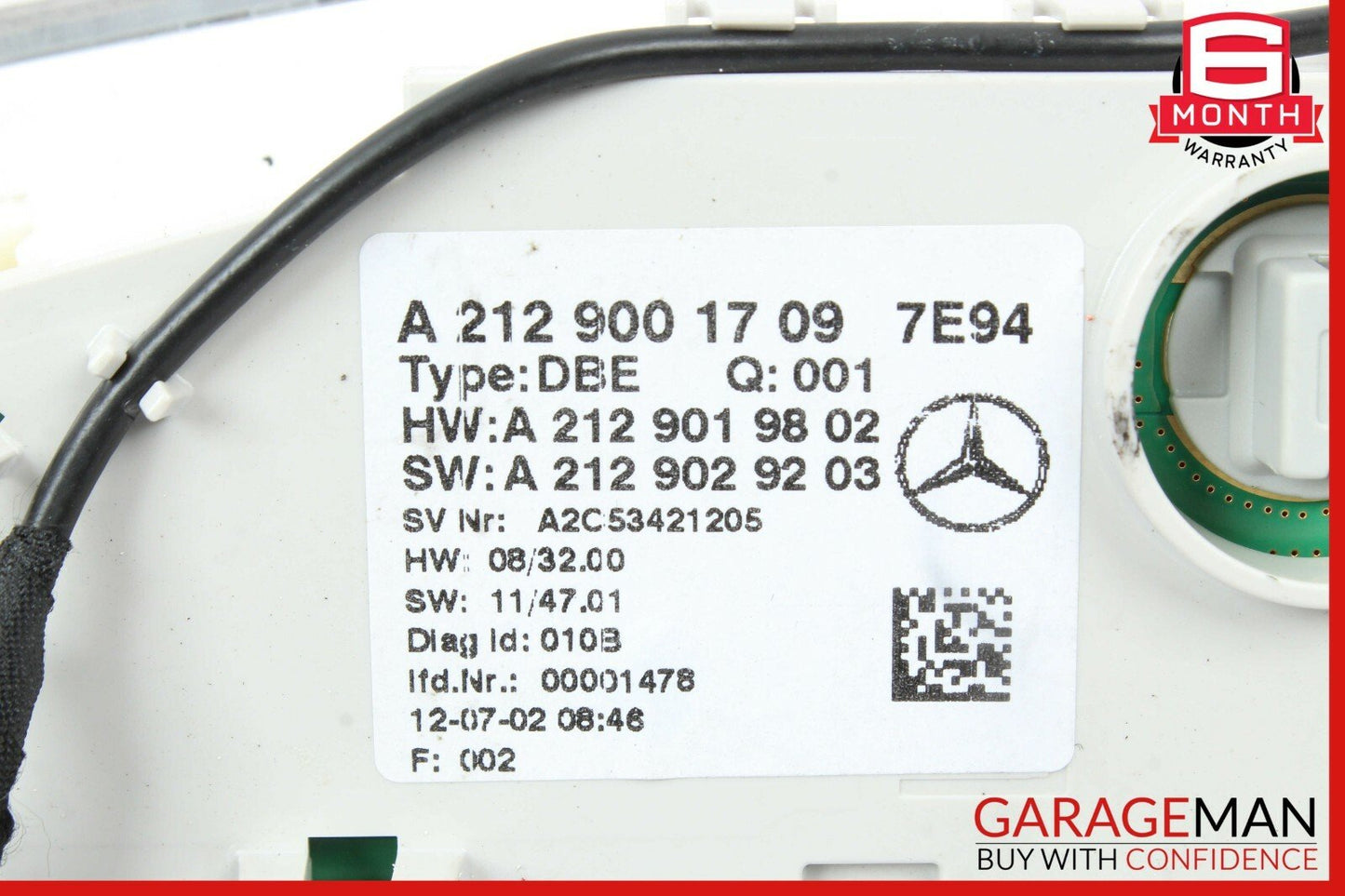 10-18 Mercedes W212 E350 E400 CLS550 Overhead Dome Light Lamp White OEM